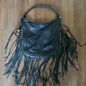 Ralph Lauren Wheeler Fringe Hobo Bag